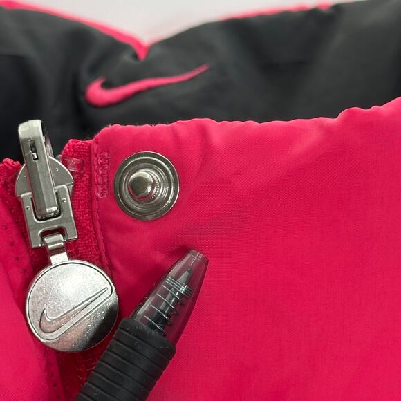 Nike Reversible Pink/Black Duck Down Puffer Vest Training Womens Large 12-14 L - Picture 9 of 12